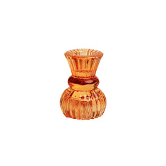 Orange Glass Dinner Candle & Tealight Holder | Summer Decor |