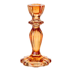 Orange Glass Candle Holder | Summer Decor |