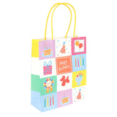 Happy Birthday Icons Gift Bags - 8 Pack | Birthday Decor |