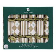 Gold Harlequin Mini Christmas Crackers - 6 Pack | Christmas Decor |