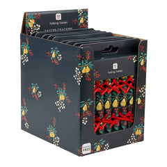 Partridge & Pear Christmas Saucer Crackers - 10 Pack Display | Christmas Decor |