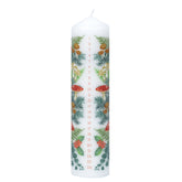 Forest Christmas Pillar Advent Candle | Holiday Countdown |