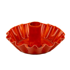 Orange Scalloped Metal Candle Holder | Summer Gifts |
