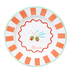 Olive Enamel Plate - 25cm | Summer Plates |