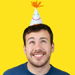Happy Face Party Hats - 5 Pack | Party Supplies |