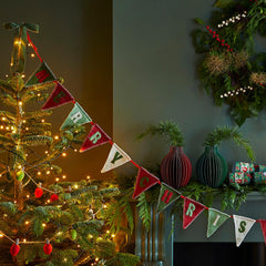 Folklore Merry Christmas Felt Bunting - 2m