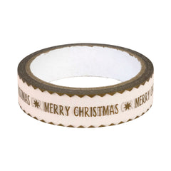 Gilded Merry Christmas Paper Tape - 20m | Christmas Wrap |