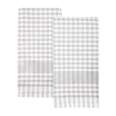 Grey Gingham Fabric Tea Towels - 2 Pack | Summer Decor |