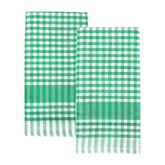 Green Gingham Fabric Tea Towels - 2 Pack | Summer Decor |