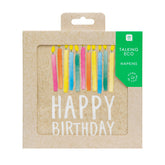 Happy Birthday Candles Paper Napkins - 20 Pack | Birthday Napkins |
