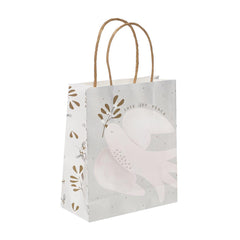 Mistletoe White Christmas Paper Gift Bag - 8 Pack