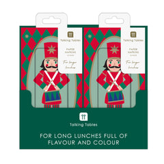 Nutcracker Long Lunch Paper Napkins - 8 Pack Display | Christmas Decor |