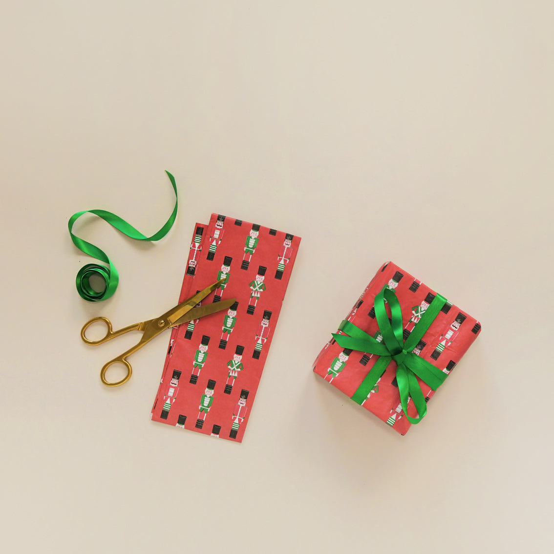 Nutcracker Red Christmas Tissue Paper - 4 Sheets
