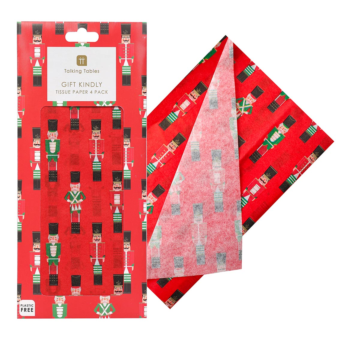 Nutcracker Red Christmas Tissue Paper - 4 Sheets