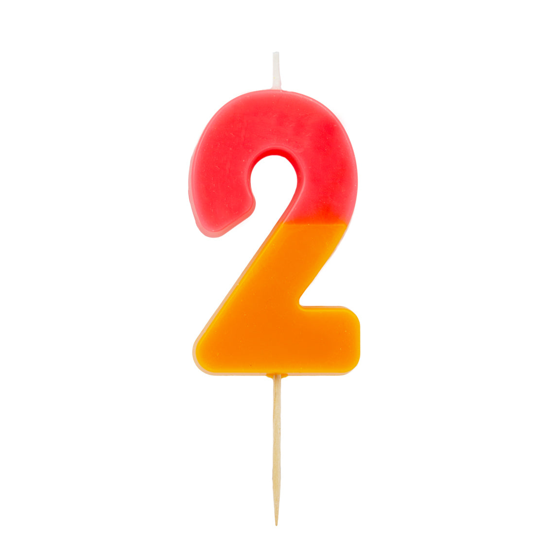 Orange & Mint Green Number Candle - 1