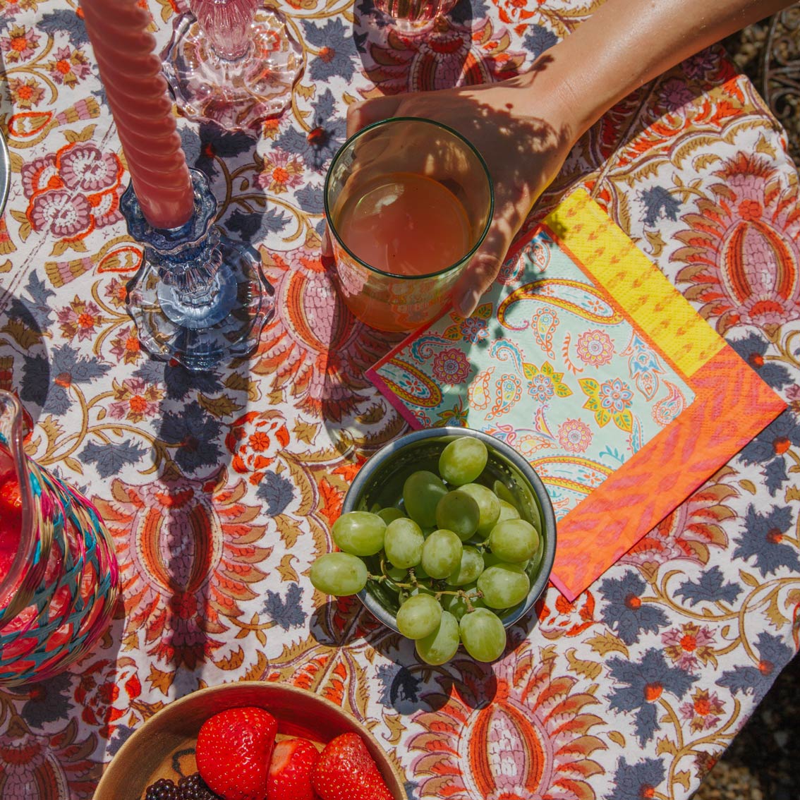 Paisley Recyclable Paper Napkins - 20 Pack | Summer Napkins |