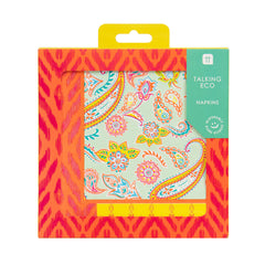 Paisley Recyclable Paper Napkins - 20 Pack | Summer Napkins |