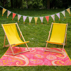 Paisley Cotton Fabric Bunting, 3m | Outdoor Home Decor |