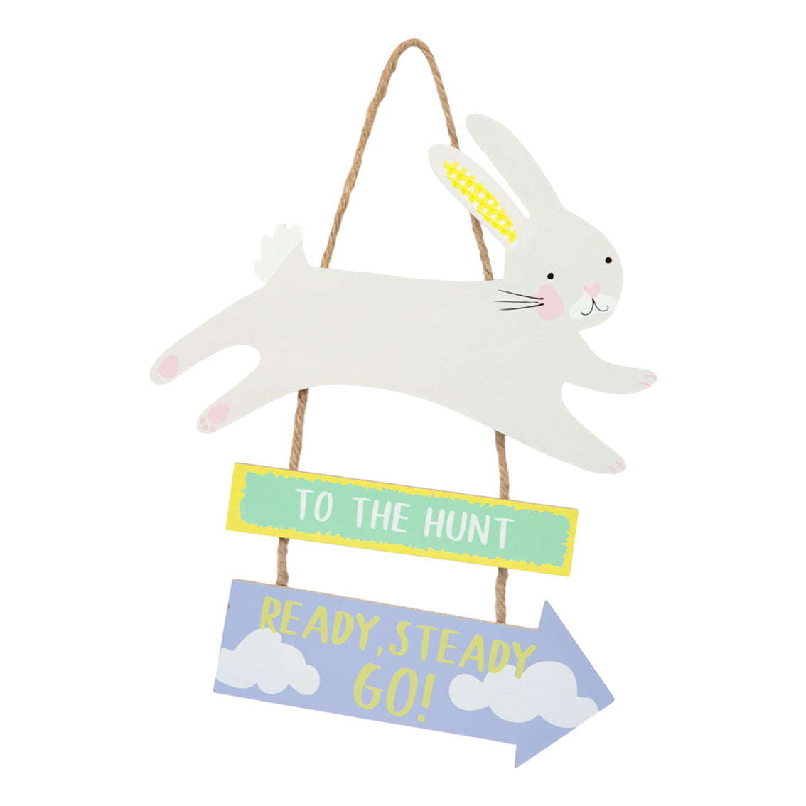 Hand-Painted Bunnies Ceramic Candle Holders | Easter Decor |