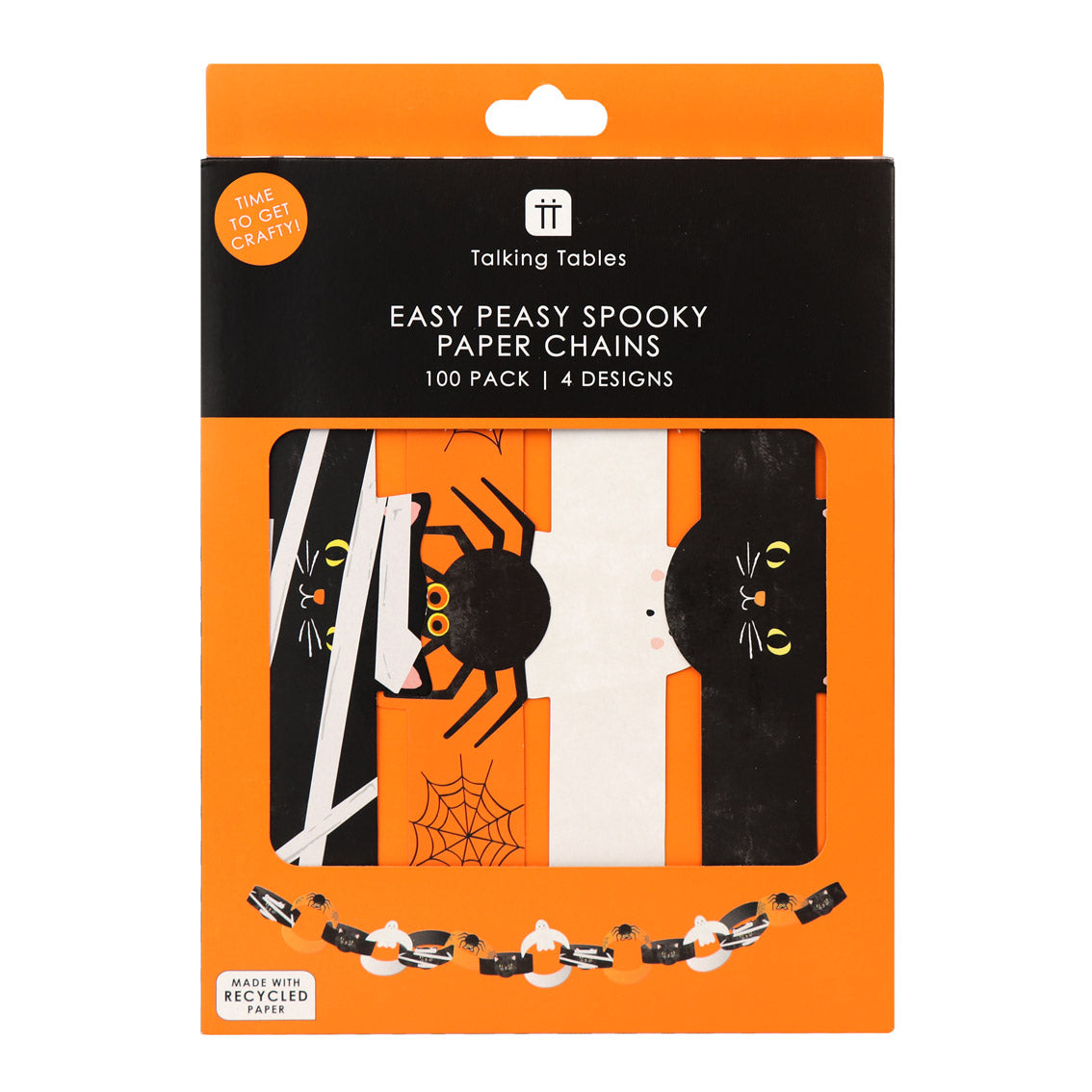 Halloween Paper Chains Decorations - 100 Pack | Party Decor |