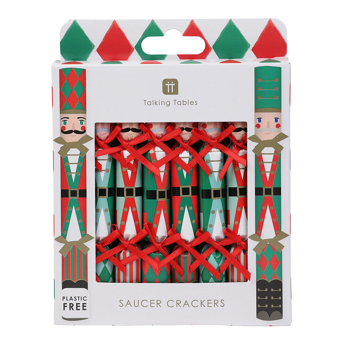 Nutcracker Christmas Saucer Crackers - 10 Pack Display | Christmas Decor |