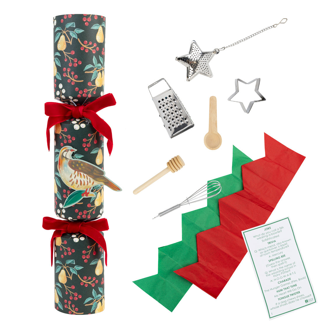 Partridge & Pear Christmas Crackers - 6 Pack | Christmas Decor |