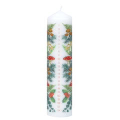 Forest Christmas Pillar Advent Candle | Holiday Countdown |