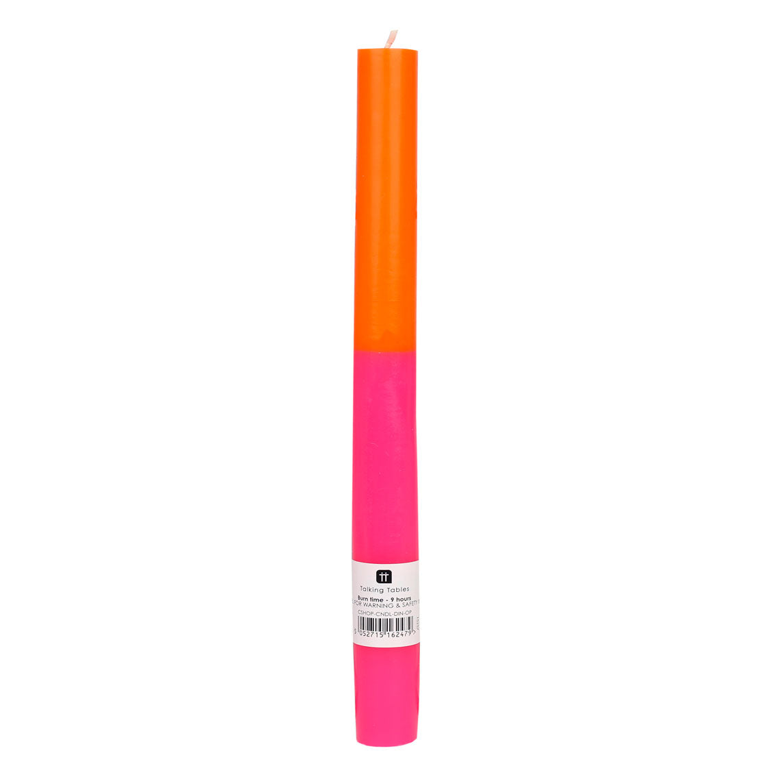 Orange & Pink Straight Dinner Candles - 25 Unit Display | Picnic Decor |