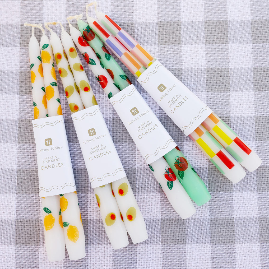 Olive Taper Dinner Candles - 2 Pack | Summer Gifts |