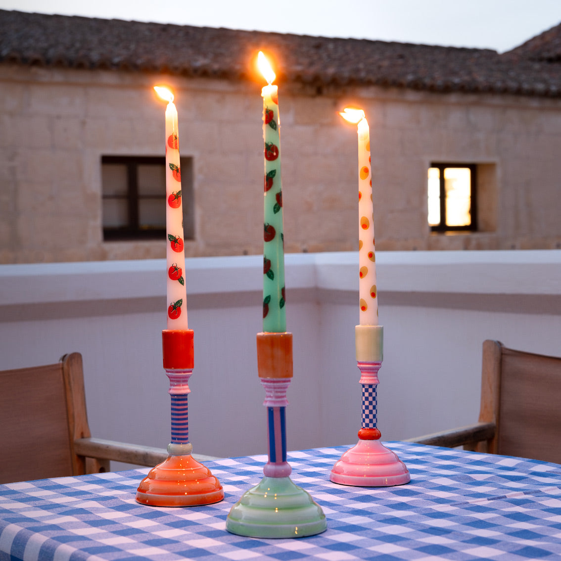 Olive Taper Dinner Candles - 2 Pack | Summer Gifts |