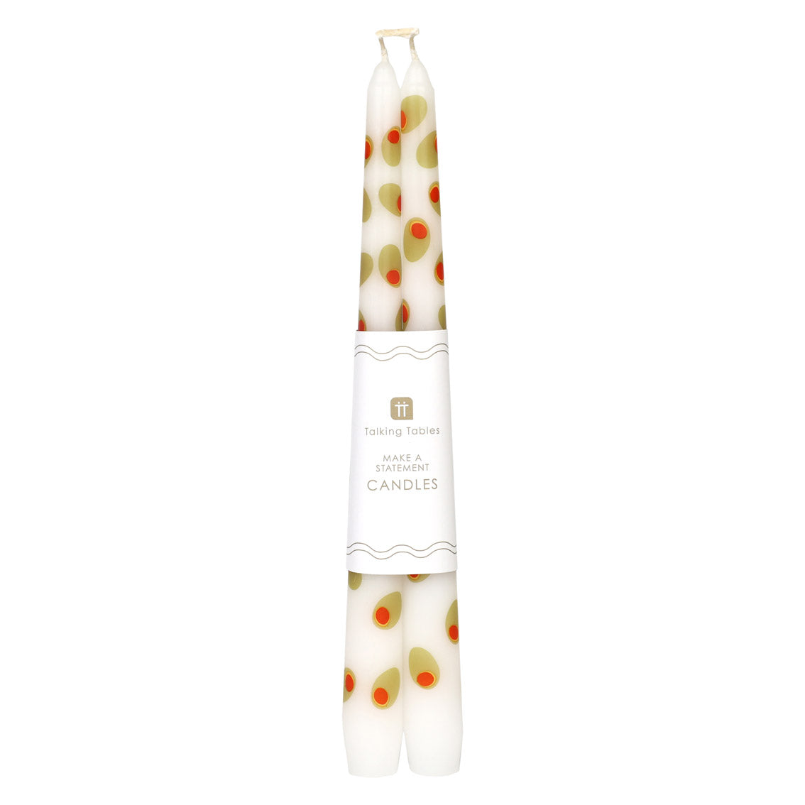 Olive Taper Dinner Candles - 2 Pack | Summer Gifts |