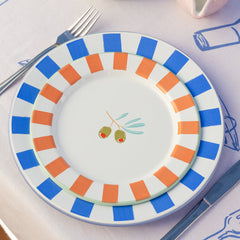 Olive Enamel Plate - 20cm | Summer Dinner Plates |