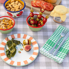 Olive Enamel Plate - 20cm | Summer Dinner Plates |