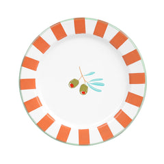Olive Enamel Plate - 20cm | Summer Dinner Plates |