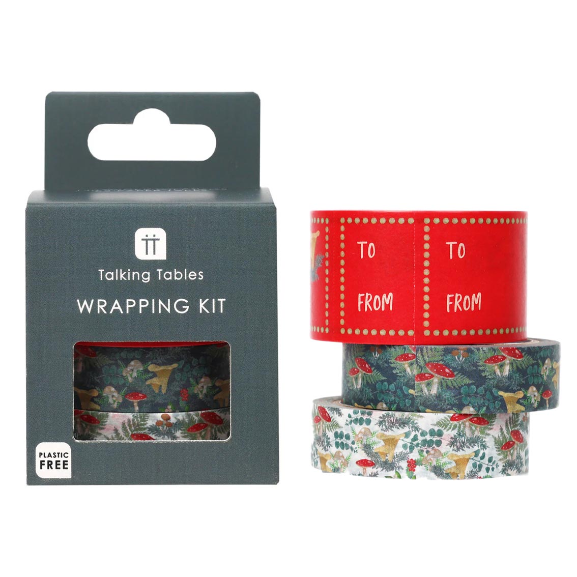 Forest Christmas Paper Tape Wrapping Kit - 3 Pack