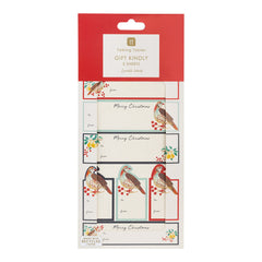 Partridge & Pear Gift Labels - 50 Pack | Christmas Gift Wrap |