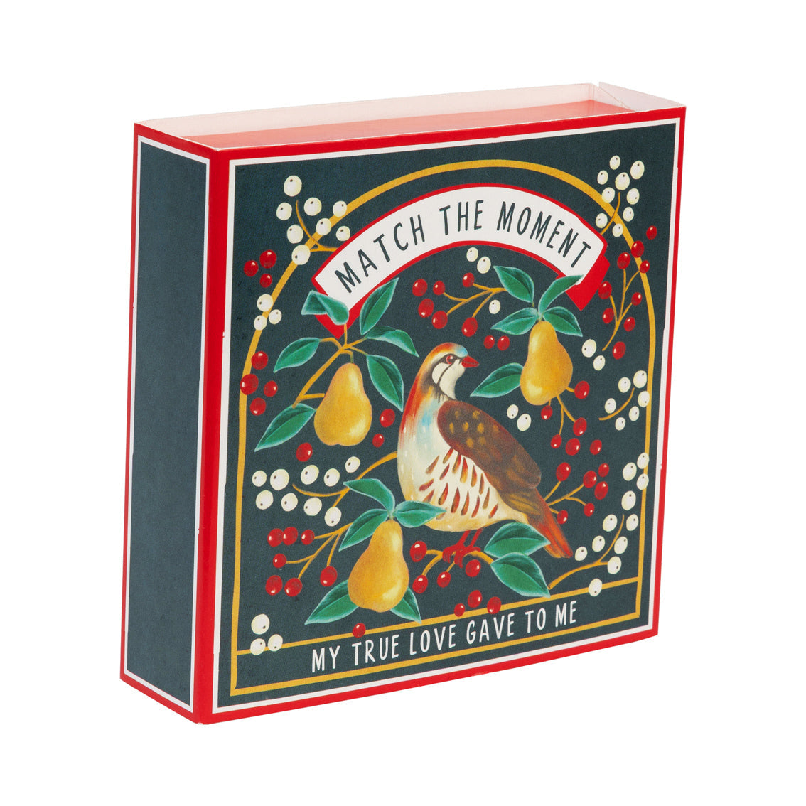 Partridge & Pear Christmas Matches - 120 Matches | Christmas Decor |