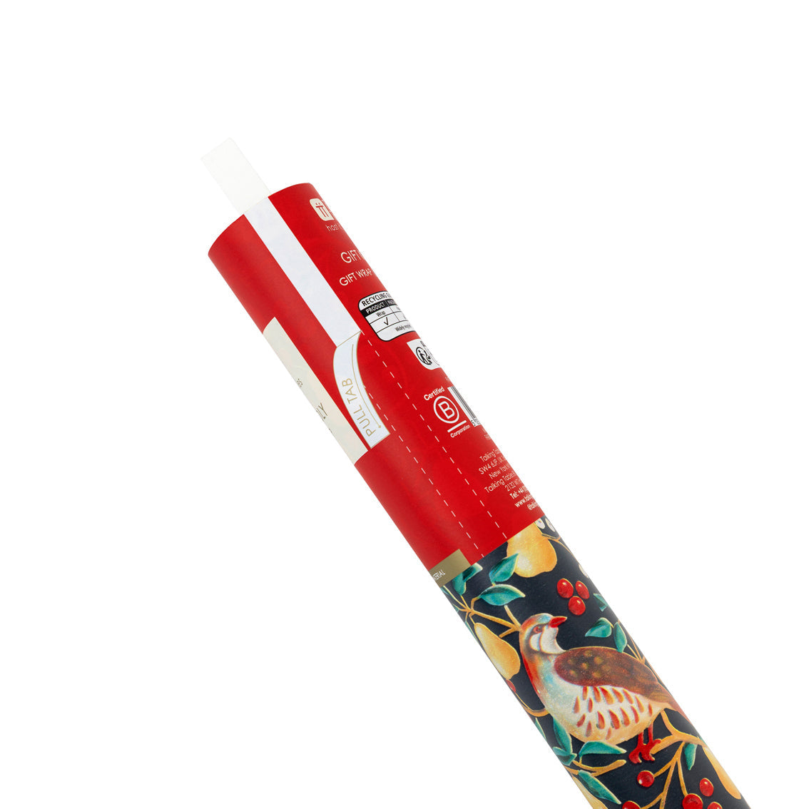 Partridge & Pear Recycled Christmas Wrapping Paper - 3m - 16 Unit Display