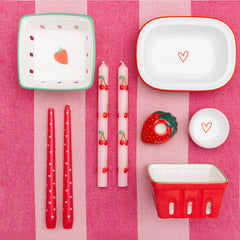 Heart Red Enamel Dip Dish - 8cm | Wedding Decor |
