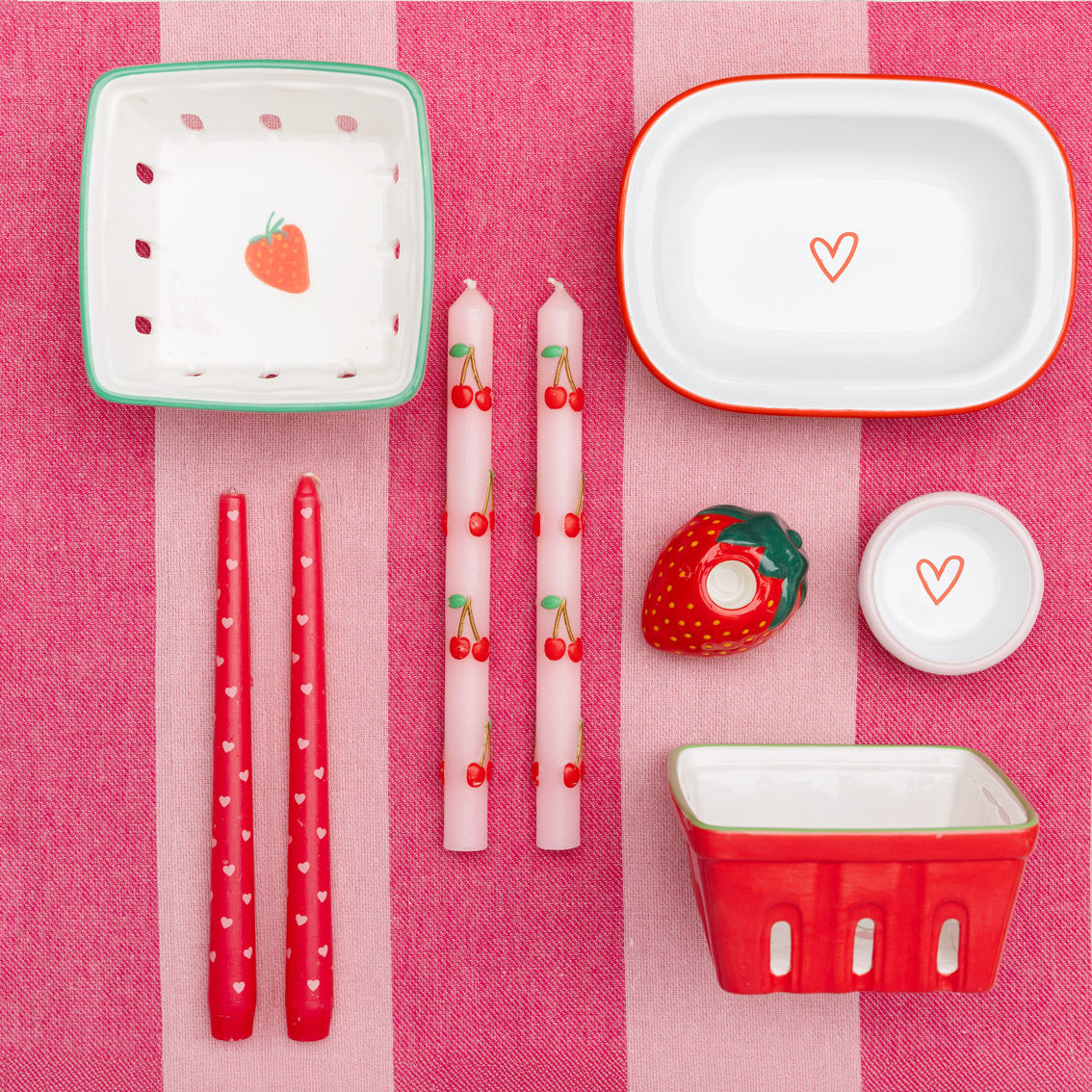 Heart Taper Dinner Candles - 2 Pack | Summer Gifts |