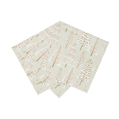 Gold Christmas Tree Paper Napkins - 20 Pack | Christmas Napkins |