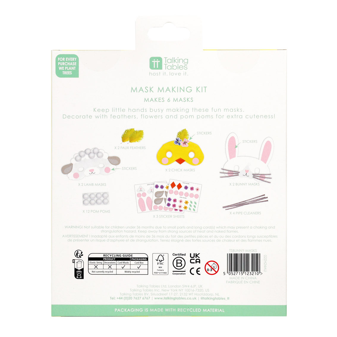 Easter Bunny Mask Making Kit | Easter Crafts |