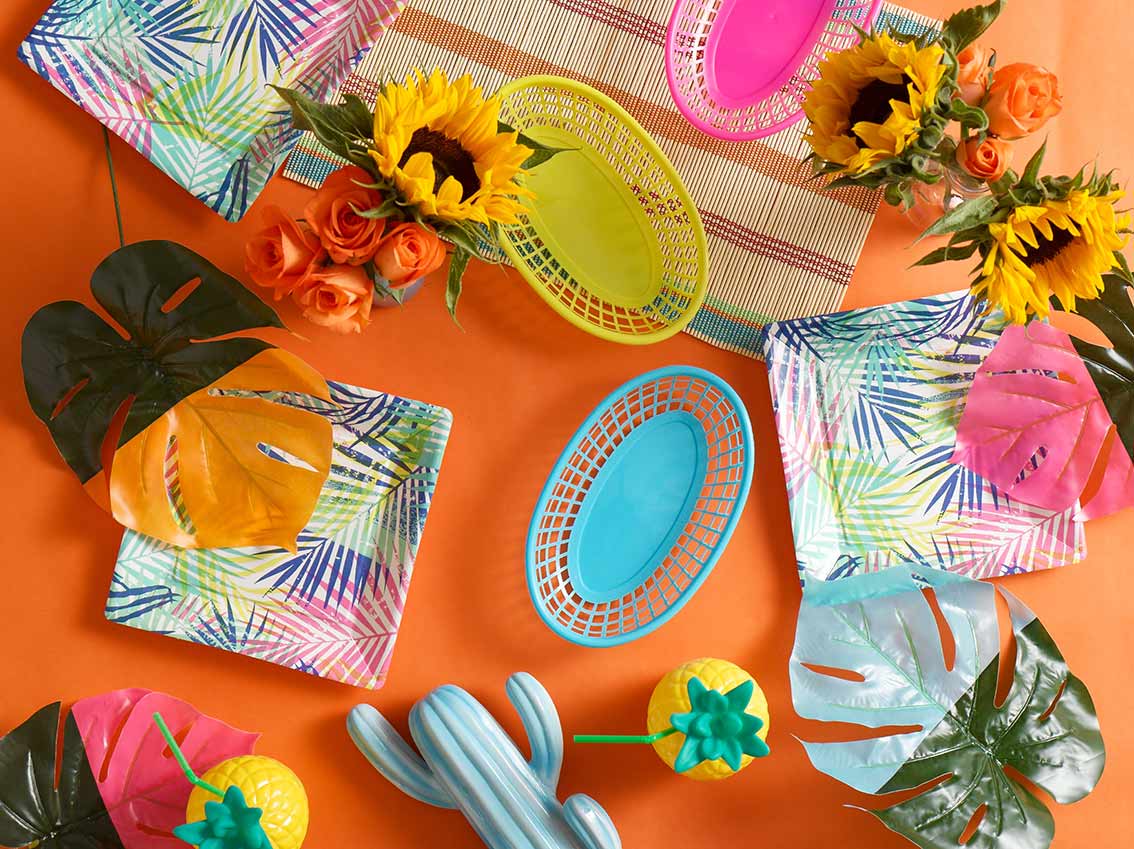 Coloured Food Baskets | Party Tableware |