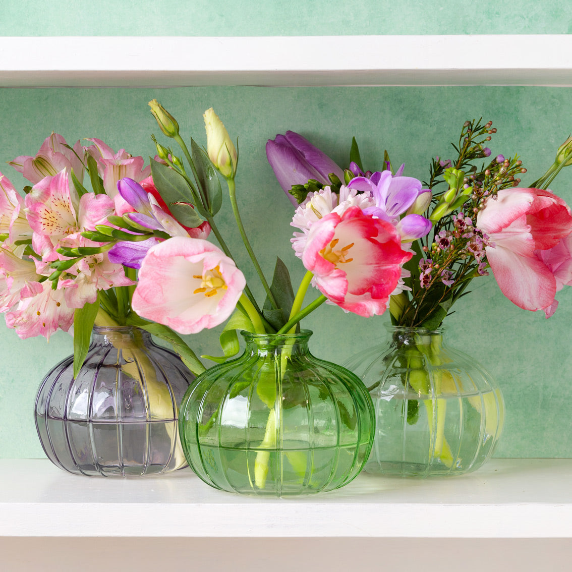 Green Glass Bud Vase - 8cm | Home Decor Gifts |